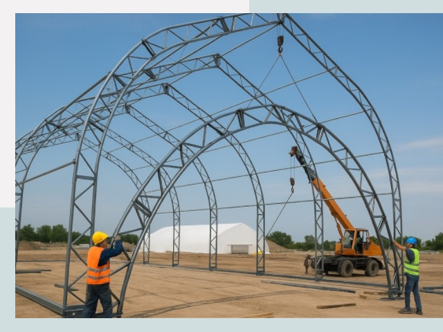 Монтаж ангаров в Ухте от 608 руб. - Надежно и быстро